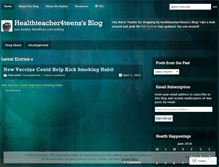 Tablet Screenshot of healthteacher4teens.wordpress.com