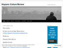 Tablet Screenshot of hispanicculturereview.wordpress.com