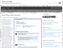 Tablet Screenshot of communitymanagementinonlinejournalism.wordpress.com