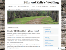 Tablet Screenshot of billyandkellyswedding.wordpress.com