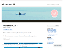 Tablet Screenshot of mindthreshold.wordpress.com