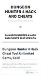 Mobile Screenshot of dungeonhunter4hackncheats.wordpress.com