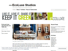 Tablet Screenshot of ecoluxestudios.wordpress.com