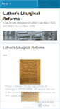 Mobile Screenshot of luthersliturgicalreforms.wordpress.com