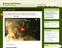 Tablet Screenshot of beautyandnature.wordpress.com