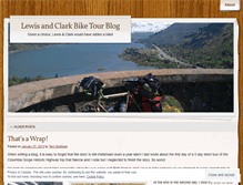 Tablet Screenshot of lewisandclarkbiketour.wordpress.com