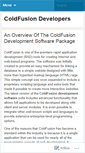 Mobile Screenshot of coldfusiondevelopers.wordpress.com