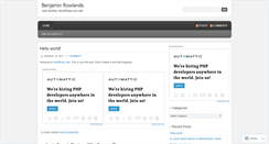 Desktop Screenshot of benjaminrowlands.wordpress.com