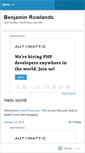 Mobile Screenshot of benjaminrowlands.wordpress.com