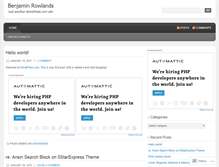 Tablet Screenshot of benjaminrowlands.wordpress.com