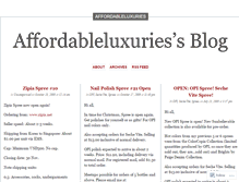 Tablet Screenshot of affordableluxuries.wordpress.com