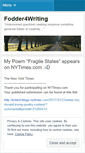 Mobile Screenshot of fodder4writing.wordpress.com