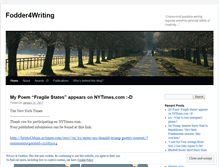 Tablet Screenshot of fodder4writing.wordpress.com