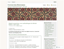 Tablet Screenshot of connectedhistories.wordpress.com