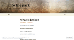 Desktop Screenshot of intothepark.wordpress.com