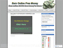 Tablet Screenshot of enter4earn.wordpress.com