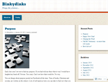 Tablet Screenshot of binkydinks.wordpress.com