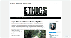 Desktop Screenshot of ethicsbeyondcompliance.wordpress.com