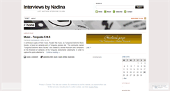 Desktop Screenshot of interviewsbynadina.wordpress.com