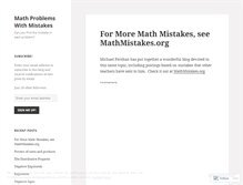 Tablet Screenshot of mathmistakes.wordpress.com