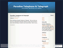 Tablet Screenshot of paradisetelephone.wordpress.com