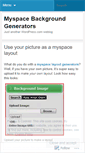 Mobile Screenshot of myspacebackgroundgenerators.wordpress.com