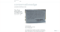 Desktop Screenshot of conservativeedge.wordpress.com