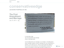 Tablet Screenshot of conservativeedge.wordpress.com