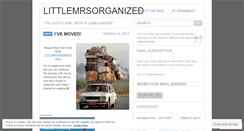 Desktop Screenshot of littlemrsorganized.wordpress.com