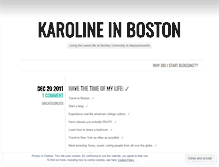 Tablet Screenshot of karolineinboston.wordpress.com