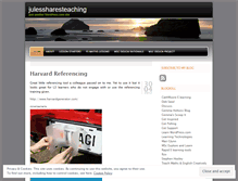 Tablet Screenshot of julessharesteaching.wordpress.com