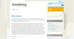 Desktop Screenshot of ihatedieting.wordpress.com