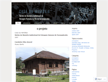 Tablet Screenshot of casadamemoria.wordpress.com
