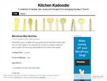 Tablet Screenshot of kitchenkadoodle.wordpress.com