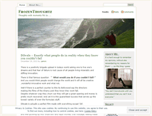 Tablet Screenshot of frozenthoughtz.wordpress.com