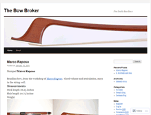 Tablet Screenshot of bowbroker.wordpress.com