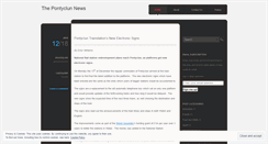 Desktop Screenshot of pontyclunnews.wordpress.com