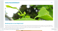 Desktop Screenshot of healthloseweight.wordpress.com