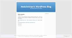 Desktop Screenshot of medclinician.wordpress.com