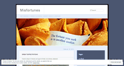 Desktop Screenshot of misfortunesandcookies.wordpress.com