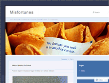 Tablet Screenshot of misfortunesandcookies.wordpress.com