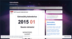 Desktop Screenshot of galvosukykla.wordpress.com