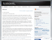 Tablet Screenshot of myautismspecialist.wordpress.com