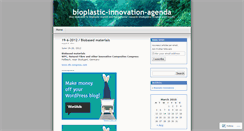 Desktop Screenshot of bioplasticinnovationagenda.wordpress.com