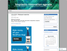 Tablet Screenshot of bioplasticinnovationagenda.wordpress.com