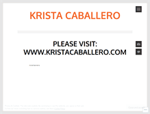 Tablet Screenshot of kristacaballero.wordpress.com