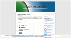 Desktop Screenshot of blazejaksgis.wordpress.com