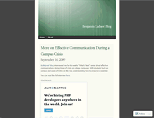 Tablet Screenshot of benjaminladner.wordpress.com