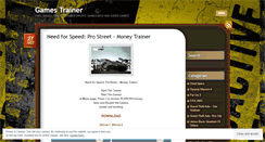 Desktop Screenshot of gamestrainer.wordpress.com