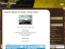 Tablet Screenshot of gamestrainer.wordpress.com